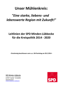 SPD-Leitlinien zur Kreispolitik 2014-2020 - SPD Minden