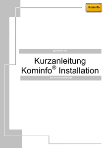 Kurzanleitung Kominfo Installation