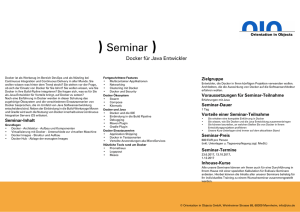 Schulung Docker für Java Entwickler Seminar / Training