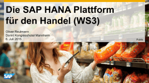 Die SAP HANA Plattform für den Handel