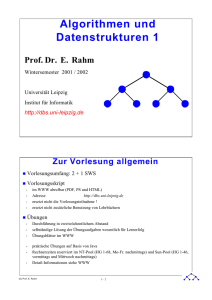 Algorithmen und Datenstrukturen 1