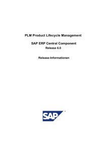 PLM Product Lifecycle Management SAP ERP Central Component