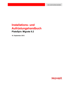 PlateSpin Migrate 9.2 Installations- und Aufrüstungshandbuch