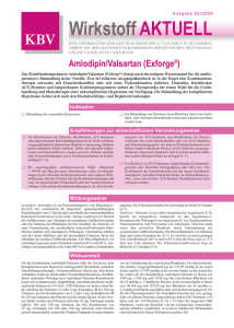 Wirkstoff AKTUELL Amlodipin/Valsartan