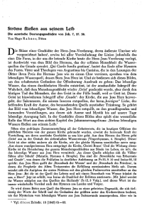 Hugo Rahner Ströme fließen aus seinem Leib. Die aszetische