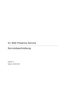 A1 Web Presence Service Servicebeschreibung