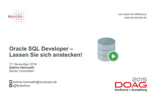 Oracle SQL Developer – Lassen Sie sich anstecken! - Its