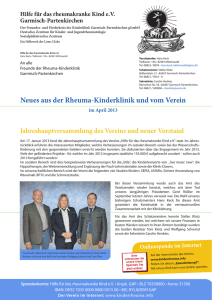 Infobrief April 2013 - Hilfe für das rheumakranke Kind eV