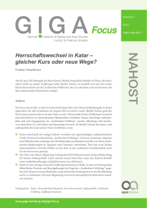 Herrschaftswechsel in Katar – gleicher Kurs oder neue Wege?