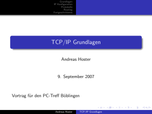 TCP/IP Grundlagen - PC-Treff-BB