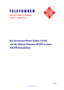 Die Germanium-Planar-Dioden AA142 und der Silizium