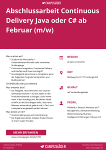 Abschlussarbeit Continuous Delivery Java oder C# ab Februar (m/w)