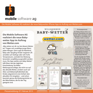 Die Mobile Software AG realisiert die neue Baby
