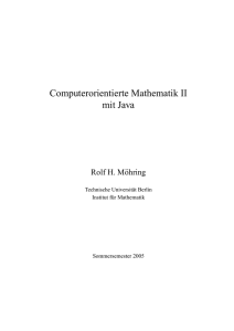 Computerorientierte Mathematik II