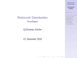 Relationale Datenbanken