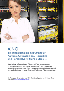 Whitepaper - Personal auf XING - 1a-Social