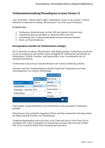 Textbausteinverwaltung PhraseExpress in neuer Version 12