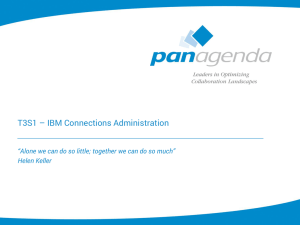 T3S1 – IBM Connections Administration