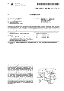 Elektrische Schaltung zur Verarbeitung eines von