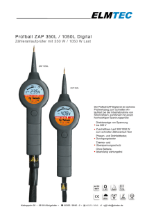 Zähleranlaufprüfer Prüfball ZAP Digital mit 350 W / 1050 W