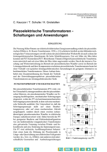 Piezoelektrische Transformatoren - Schaltungen