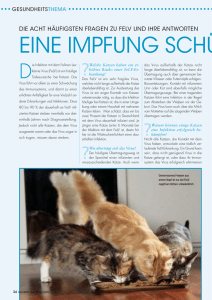 eiNe iMPFUNG SCHÜtzt, abeR... - Katzen