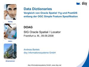 "Data Dictionaries" - Disy Informationssysteme GmbH