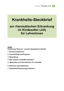 Krankheits-Steckbrief - Deutsche Rheuma