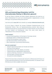 iOS und Android App-Entwickler (m/f) für