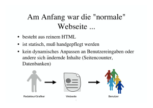 Am Anfang war die "normale" Webseite