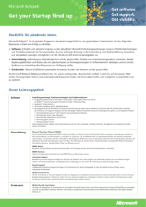 Datasheet zu Microsoft BizSpark