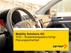Mobility Solutions AG TCO – Kostentransparenz bringt