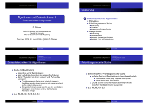 Entwurfstechniken für Algorithmen II