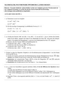 MATHEMATIK-WETTBEWERB 1999/2000 DES LANDES HESSEN