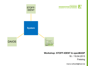 Working platform from STOFF-IDENT and - RISK-IDENT