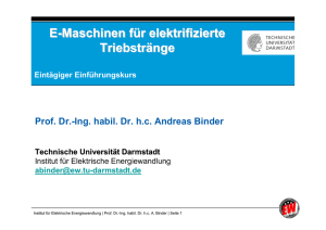 E-Maschinen - Institut für Elektrische Energiewandlung