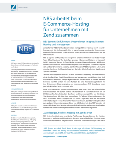 NBS arbeitet beim E-Commerce-Hosting für Unternehmen mit Zend