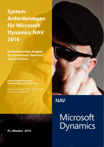 Systemanforderungen Microsoft Dynamics NAV 2016 - BSS-IT