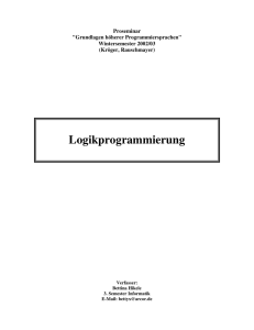 Logikprogrammierung - Programmierung und Softwaretechnik (PST)