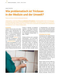 Wie problematisch ist Triclosan in der Medizin und der Umwelt?