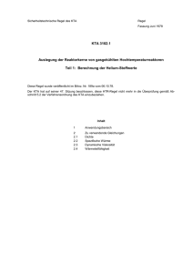 KTA 3102.1 (6/78) Auslegung der Reaktorkerne von gasgekühlten