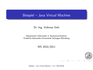 Beispiel -- Java Virtual Machine