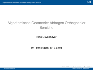 Algorithmische Geometrie: Abfragen Orthogonaler Bereiche