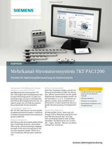 Mehrkanal-Strommesssystem 7KT Pac1200, 2016