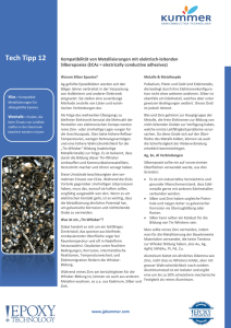Tech Tipp 12 - Kompatibilität von Metallisierungen mit elektrisch