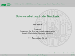 Datenverarbeitung in der Geophysik