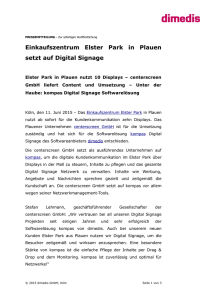 Einkaufszentrum Elster Park in Plauen setzt auf Digital Signage