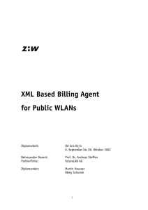 XML based Billing Agent for public WLANs