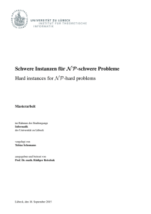 Schwere Instanzen für Vy-schwere Probleme Hard instances for NP