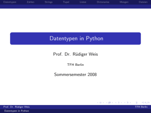 Datentypen in Python
